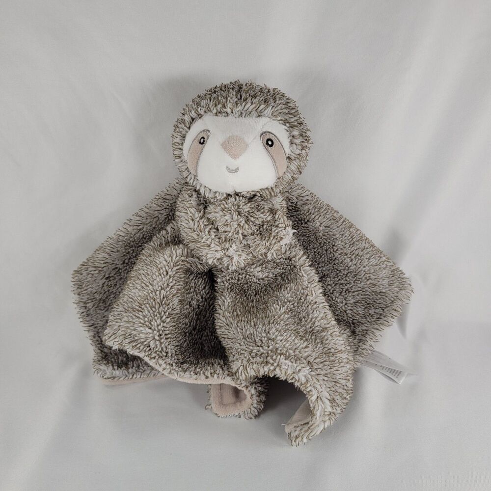 Carter's Sloth Baby Lovey Plush Security Blanket Soft Cuddle Toy Grey Stuffed